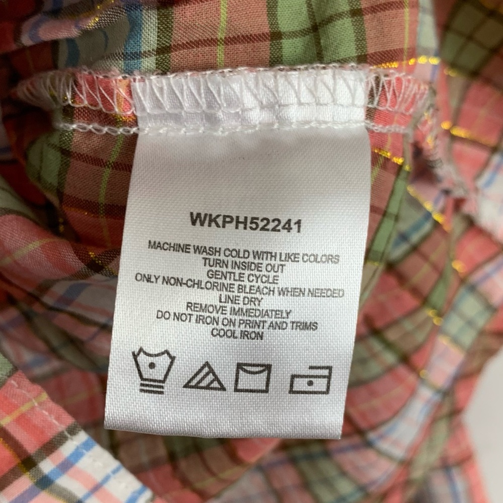 WRANGLER | Studded Western Plaid Button Down Top Womens Size S Small - Picture 7 of 7